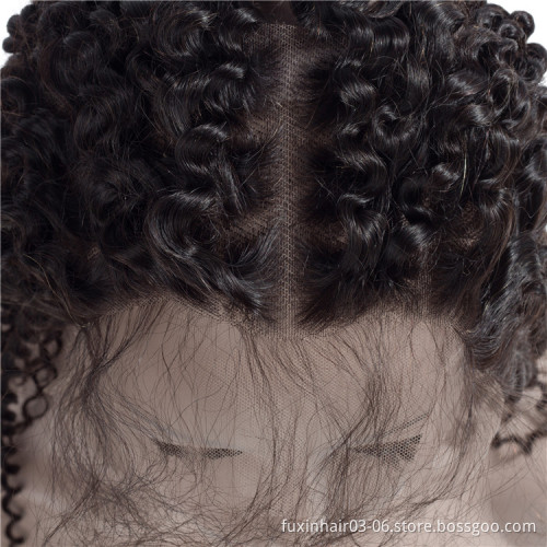 Free sample 30 inch human hair ear to ear 13x6 curly closure deep wave 3 bundles with lace frontals
